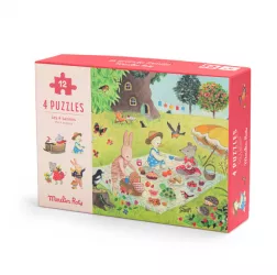 4 puzzle-uri anotimpuri Moulin Roty 