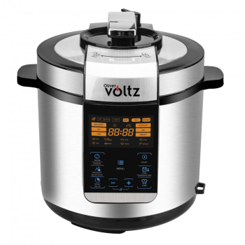 Oliver Voltz OV51985H6 Aragaz multifunctional sub presiune afisaj tactil LED mare 1000 W 6 L 70 kPa temporizator 24 ore otel inoxidabi 
