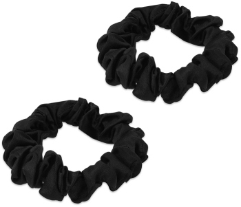 Set 2 Elastice pentru par din 100 matase elastica Navaris Negru 52602.01.01