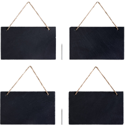 Set 4 Etichete din ardezie pentru agatat Navaris 15 x 25 cm 53849.01