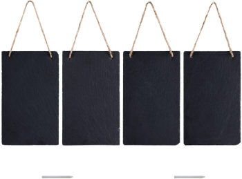 Set 4 Etichete din ardezie pentru agatat Navaris 15 x 25 cm 53849.02 