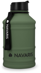 Sticla de apa din otel inoxidabil Navaris cu un singur perete 2.2 litri Verde 51084.80 