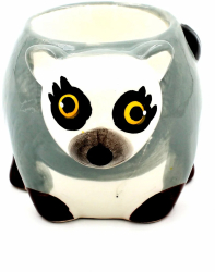 Suport ou din ceramica lemur gri 