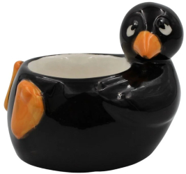 Suport ou din ceramica pinguin negru 