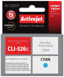 Cartus compatibil canon cli-526c cyan 10 ml premium activejet garantie 5 ani 