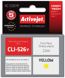 Cartus compatibil canon cli-526y yellow 10 ml premium activejet garantie 5 ani 