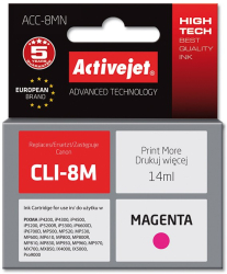 Cartus compatibil cli-8m magenta pentru canon 14 ml premium activejet garantie 5 ani 