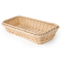 Cos din polirattan GN 1/3 bej deschis 32.5x17.5x7 cm