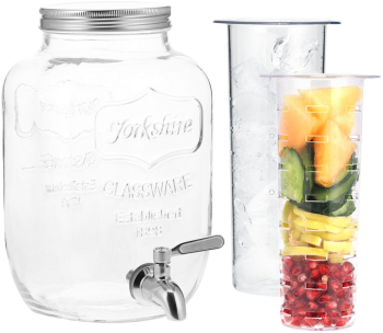 Dozator de bauturi cu infuzor de fructe si insertie de gheata Navaris 4 l 52425.01 