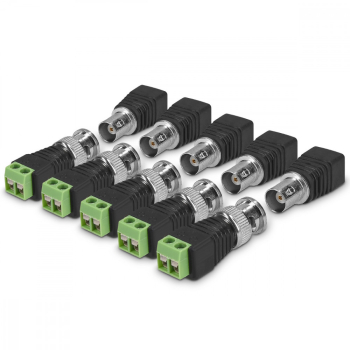 Set 10 Adaptoare conector BNC cu 5 x mascul 5 x femela Kwmobile Multicolor Metal 45685.01 