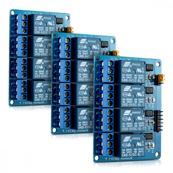 Set 3 Module releu cu 4 canale 5V pentru Arduino Raspberry Pi Kwmobile Multicolor Componente electronice 38814 