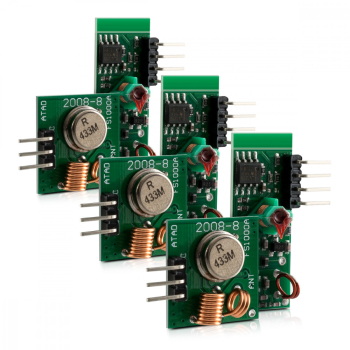 Set 3 Module wireless 433 MHz pentru Arduino si Raspberry Pi Kwmobile Verde Componente electronice 38819 