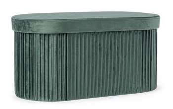 Banca catifea verde Jocelyn 76x38x38 cm 
