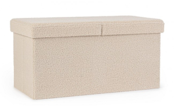 Banca textil bej Joris 76x38x38 cm 