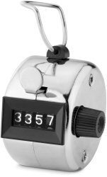 Clicker manual din 4 cifre pentru golf Kwmobile Argintiu Metal 40455