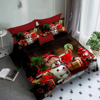Lenjerie de pat Ralex finet 6 piese 3D XMAS model FXMS24 