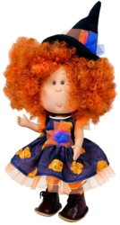 Papusa Artizanala Nines D Onil cu miros de vanilie - Mia Halloween 30 cm 