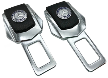 Set 2x Adaptoare Centura Siguranta Falsa MRG M1089 Breloc Piele Chrome Mercedes Anulare Avertizare Sonora Fara Eoare 