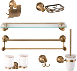 Set accesorii baie sapte piese bronz antichizat 