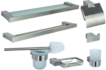 Set sapte piese accesorii baie inox satinat 