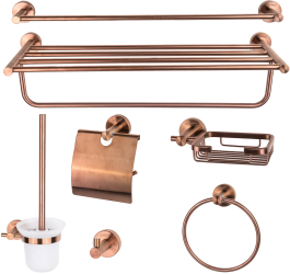 Set sapte piese accesorii baie rose 