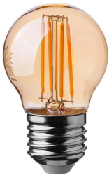 Bec LED Filament Vintage 2W G45 E27 Lumina Calda de Exterior 