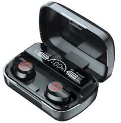 Casti Bluetooth Wireless iQuality® Buds M23 Piano Black cu Baterie 1200mAh Mod Joc and Muzica IPX67 Control TOUCH Mirror. 