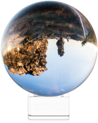 Glob de sticla cu sport Navaris pentru fotografii/ decor 100 mm 45357.26 
