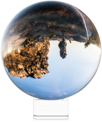 Glob de sticla cu sport Navaris pentru fotografii/ decor 130 mm 45357.27 