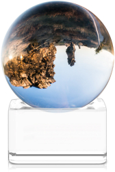 Glob de sticla cu sport Navaris pentru fotografii/ decor 40 mm 45357.25 
