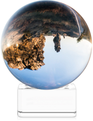 Glob de sticla cu sport Navaris pentru fotografii/ decor 60 mm 42862 