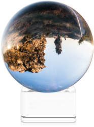 Glob de sticla cu sport Navaris pentru fotografii/ decor 80 mm 42864 