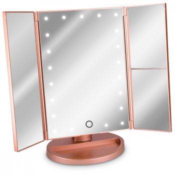 Oglinda Cosmetica cu 3 fete Iluminare LED marire 3x pliabila 43457.89 