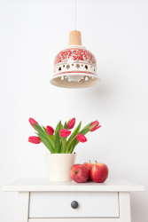 Pendul Deco Republic & Radacini - Laleaua decor rosu& ceramica autentica de Corund 