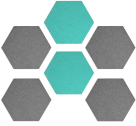 Set 6 Panouri pluta hexagonal Navaris 15 x 17 cm 10 pini 46230.01 
