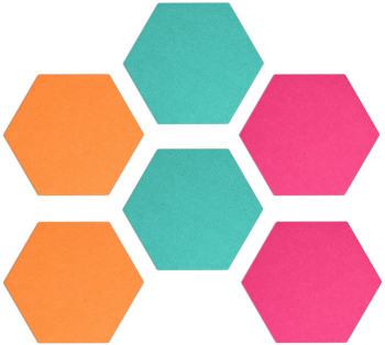 Set 6 Panouri pluta hexagonal Navaris 15 x 17 cm 10 pini 46230.03 