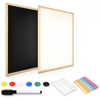 Tabla magnetica combinata cu creta Navaris 60 x 40 cm 46082.02 