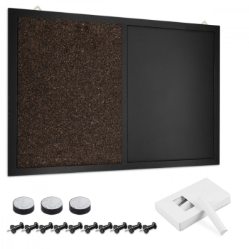 Tabla magnetica combinata cu creta si pluta Navaris 90 x 60 cm 49999.01 