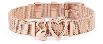 Bratara MBrands charm din inox ajustabila inchidere catarama diverse culori Rose Gold 