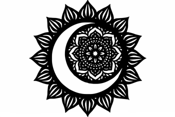 Decor perete Personalizabil Soare Mandala HHH670 din lemn - 38 L x 38 H cm 