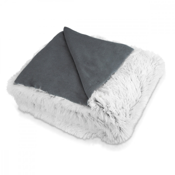Patura Navaris reversibila cu blana 150 x 200 cm gri 49847.22.02