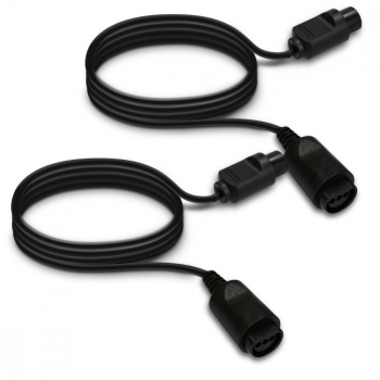 Set 2 cabluri de prelungire pentru Nintendo 64 Controller Kwmobile Negru Plastic 46834.01 