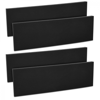 Set 4 Protectii perete autoadezive pentru usa auto 40 x 12 x 1.5 cm Kwmobile Negru EVA 46973.01 