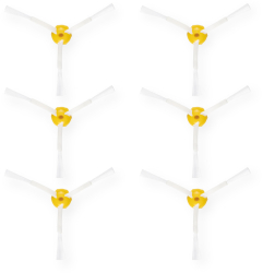 Set 6 Perii laterale pentru aspirator iRobot Roomba 700/Roomba 600/Roomba 500 Kwmobile Alb/Galben Plastic 49136.02 