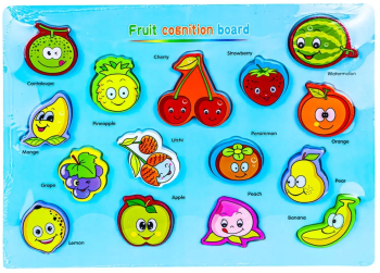 Puzzle din lemn incastru Fructe/Legume 