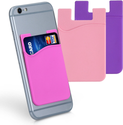 Set 3 Huse card bancar pentru telefon Kwmobile Multicolor Silicon 49594.05