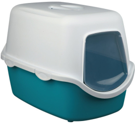 Trixie Litiera cu Acoperis Vico 40x40x56 cm Turkis/Alb 40275 