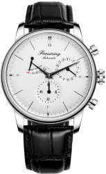 Ceas barbatesc Forsining business calendar mecanism automatic-mecanic curea din piele ecologica neagra afisaj 