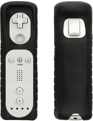 Husa telecomanda Kwmobile pentru Nintendo Wii Negru Silicon KWM000023RR001C 