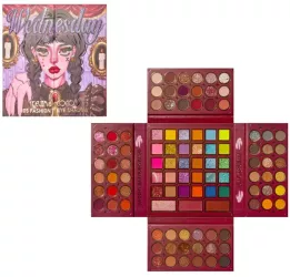 Paleta de Farduri Kevin&Coco 105 culori Stil Pliabil Wednesday Conturing Iluminator Blush incluse Fara Sulfati Pudra Compacta 18.7 x 17.3 